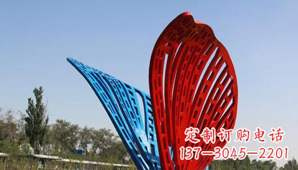 湖北不锈钢蝴蝶雕塑美丽的实物表达