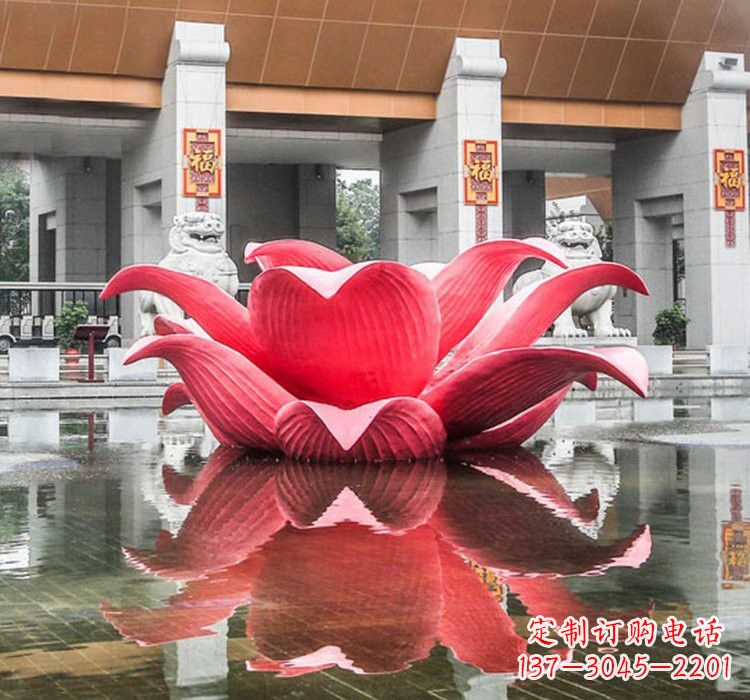 湖北不锈钢彩色莲花雕塑——艺术之美