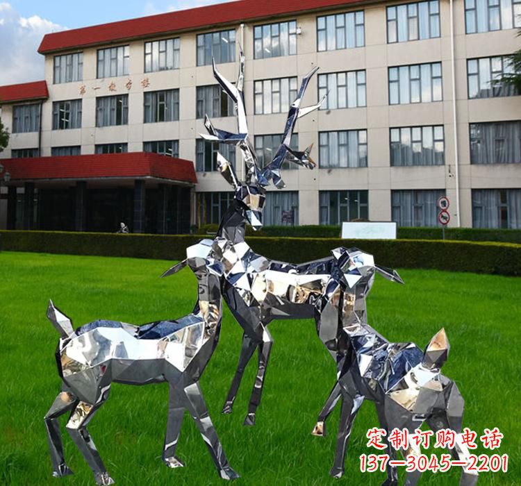 湖北不锈钢麋鹿雕塑美观耐用的艺术品