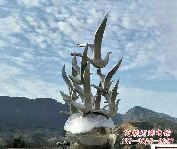 湖北不锈钢地球雕塑为和平呼唤