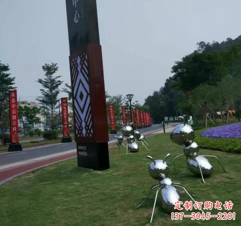 湖北不锈钢蚂蚁雕塑精美的艺术精品