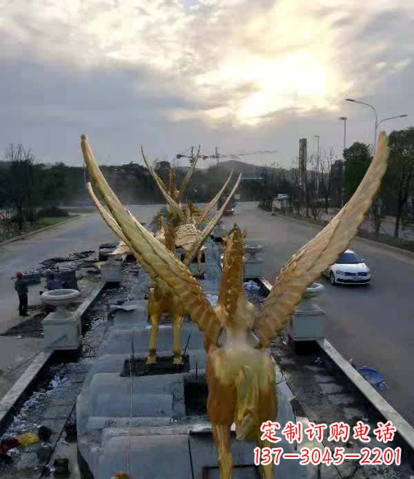 湖北不锈钢城市飞龙——雕塑作品精美绝伦