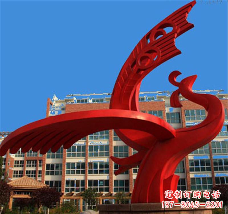 湖北不锈钢凤凰雕塑——展示城市文化之美