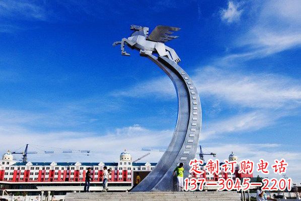 湖北精美不锈钢飞马雕塑
