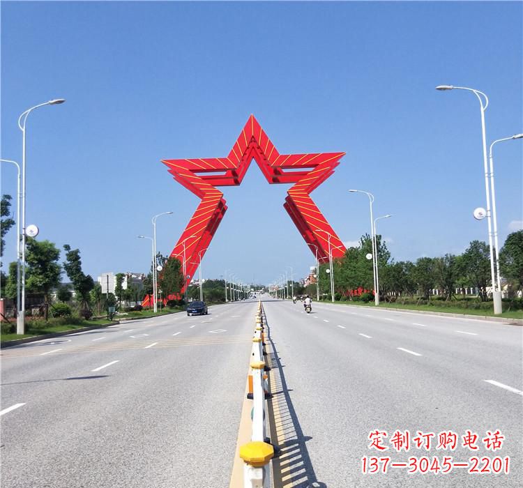 湖北不锈钢城市拱门雕塑一座精美的艺术作品