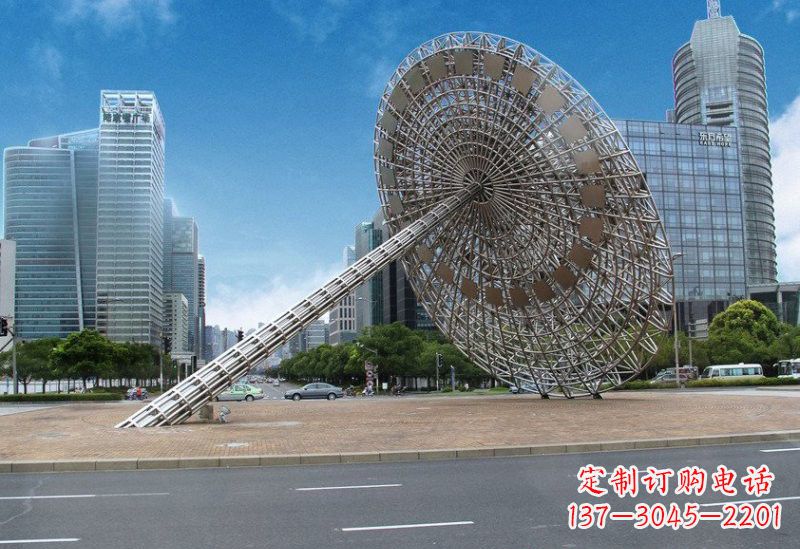 湖北不锈钢城市日晷雕塑——缔造城市新景观