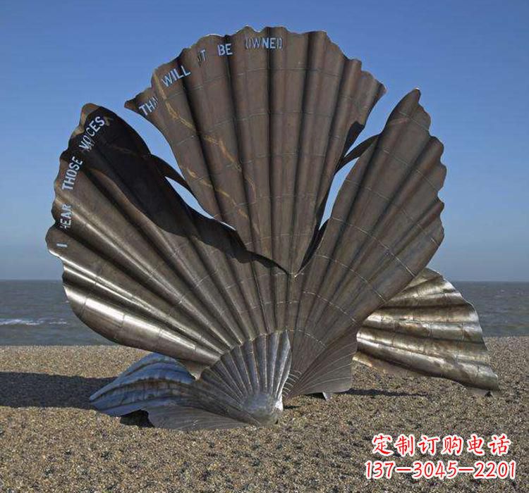 湖北不锈钢城市的扇贝雕塑——一座海洋文化的象征