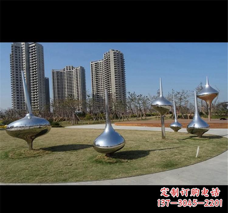 湖北不锈钢城市水滴雕塑