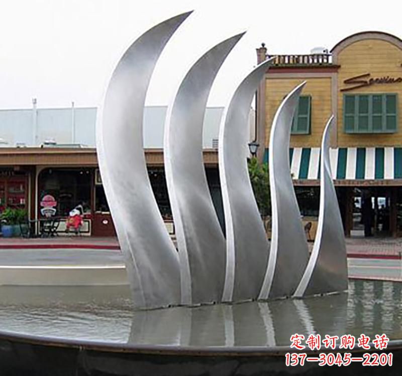 湖北不锈钢城市艺术翅膀雕塑羽翼展翔