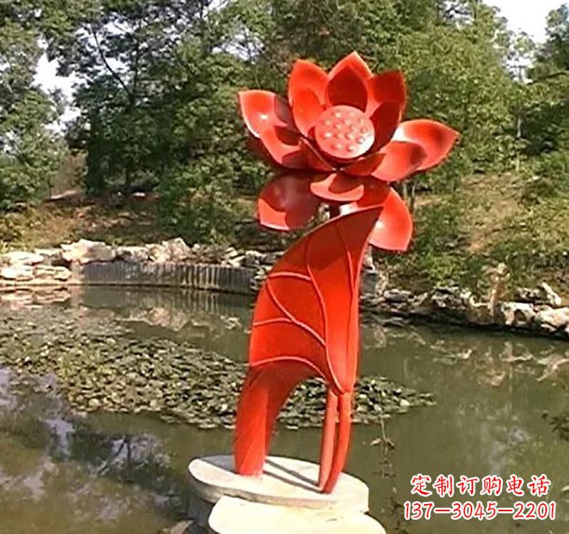 湖北不锈钢荷花雕塑激发城市艺术灵感