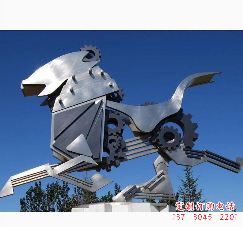湖北不锈钢齿轮飞马雕塑精致细腻的艺术品