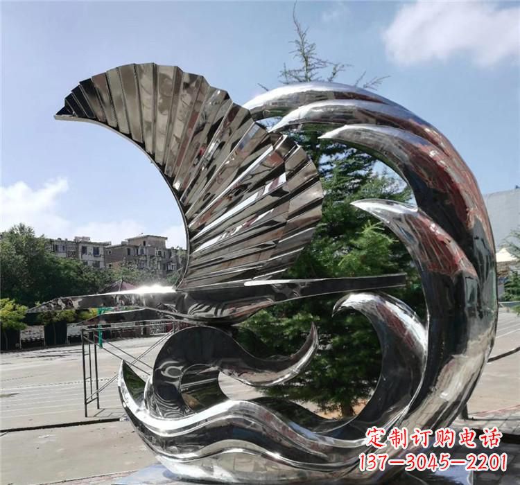 湖北不锈钢翅膀雕塑艺术之羽