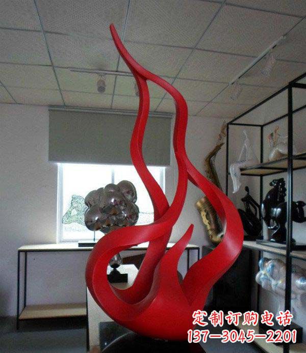 湖北精致不锈钢火苗雕塑