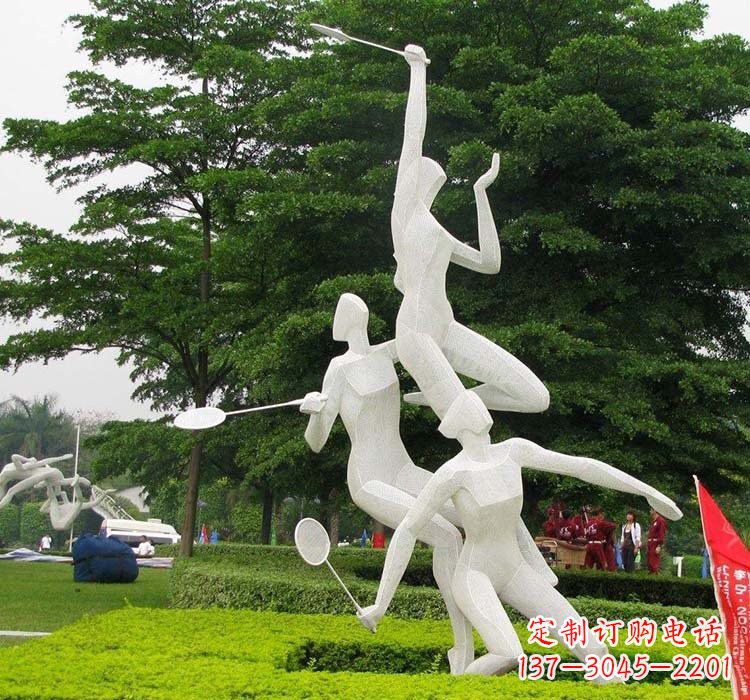 湖北精美绝伦的不锈钢羽毛球雕塑