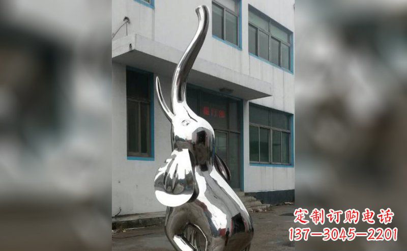 湖北精致的不锈钢大象雕塑