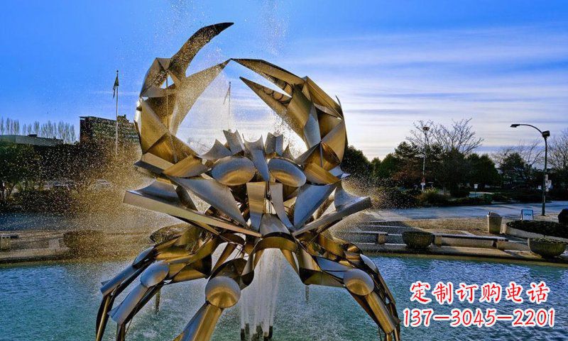 湖北精美不锈钢螃蟹雕塑