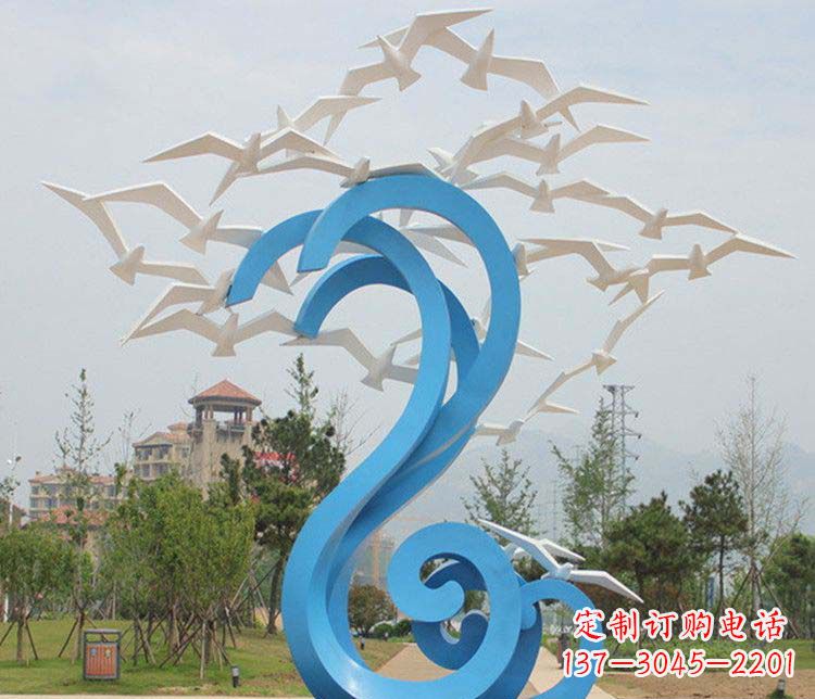 湖北不锈钢大雁雕塑传承传统文化的象征