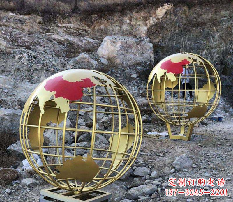 湖北不锈钢制作的地球雕塑