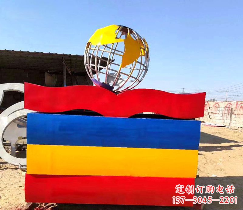 湖北不锈钢地球雕塑——象征地球的美丽与和谐