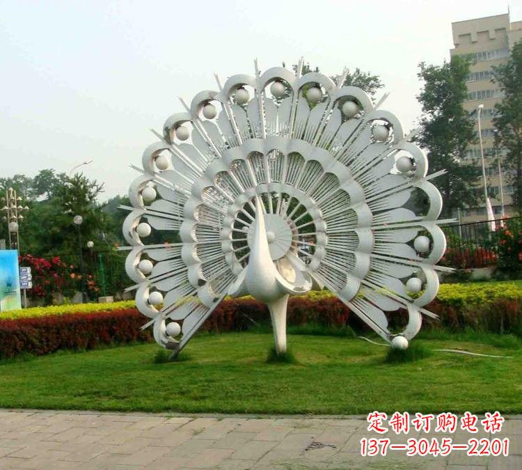 湖北不锈钢孔雀雕塑