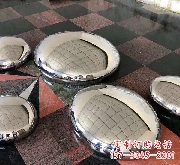 湖北精致的不锈钢鹅卵石雕塑