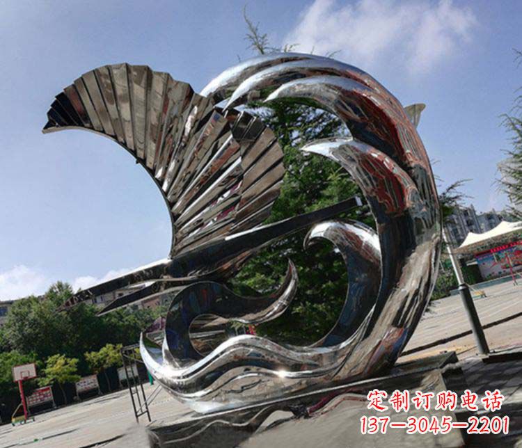 湖北不锈钢帆船雕塑象征海上生活的艺术精品