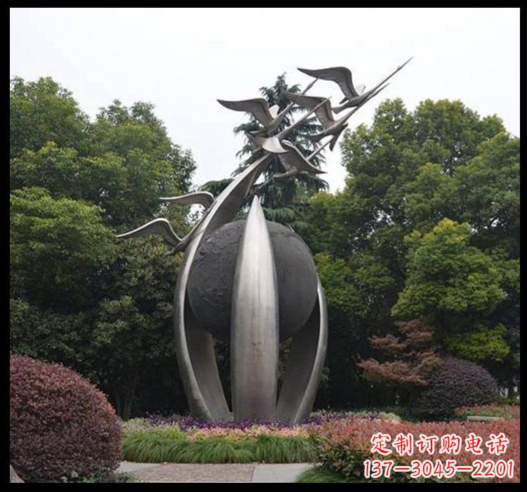 湖北不锈钢天鹅雕塑