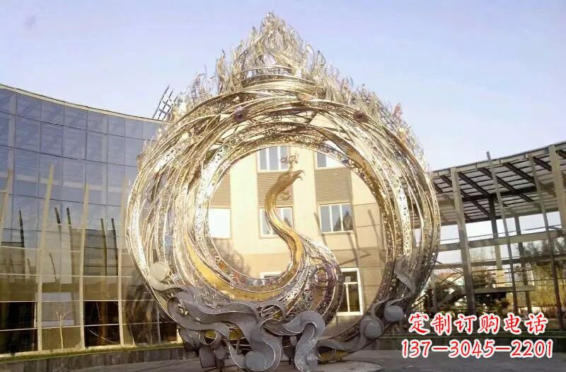 湖北不锈钢凤凰涅槃雕塑