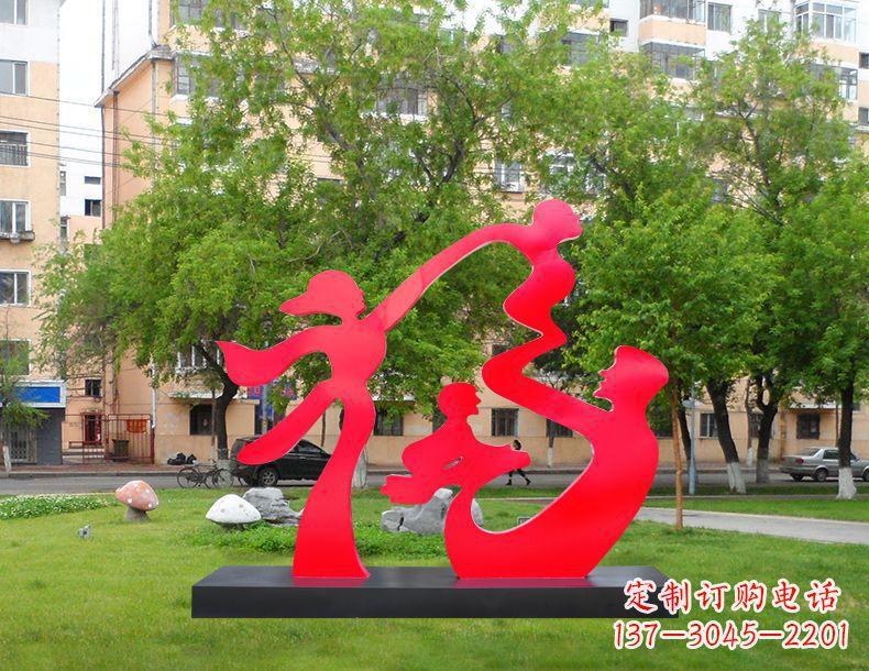 湖北不锈钢福字雕塑