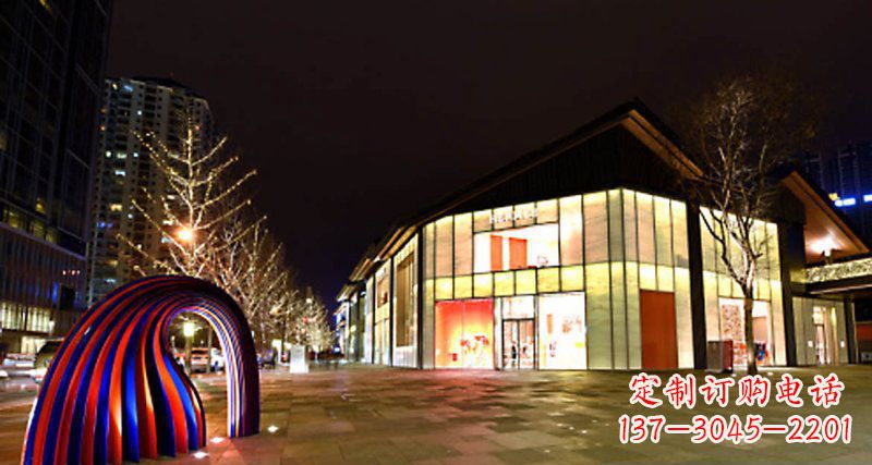 湖北不锈钢拱门雕塑——点缀街边景观