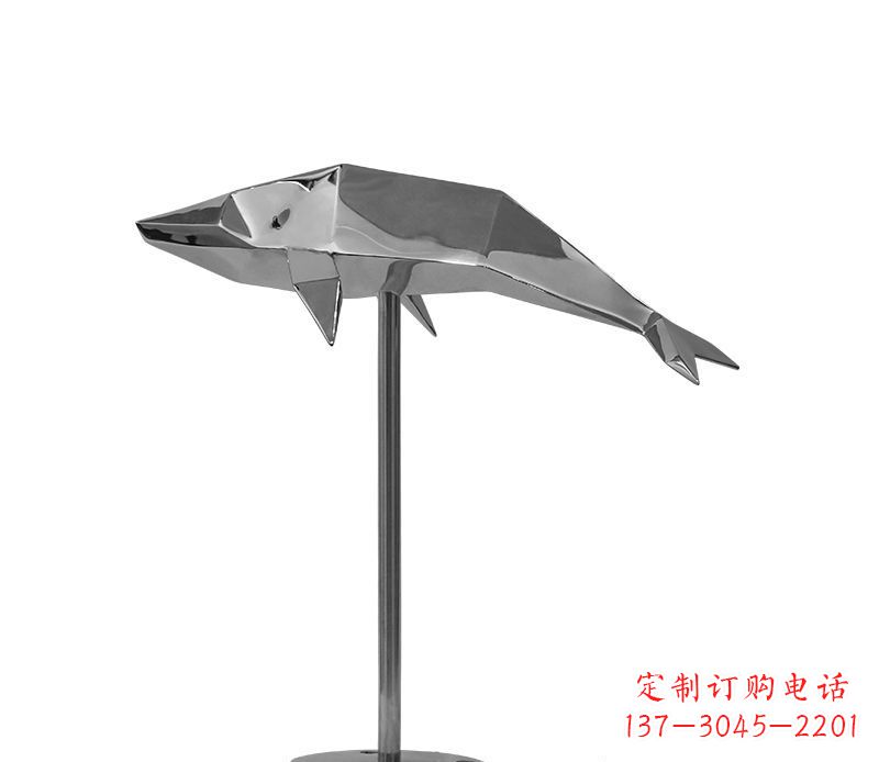 湖北不锈钢海豚雕塑