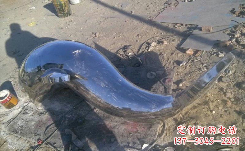 湖北不锈钢海豚雕塑展示优雅美丽