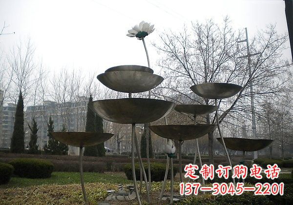 湖北不锈钢荷花雕塑浪漫与优雅的融合