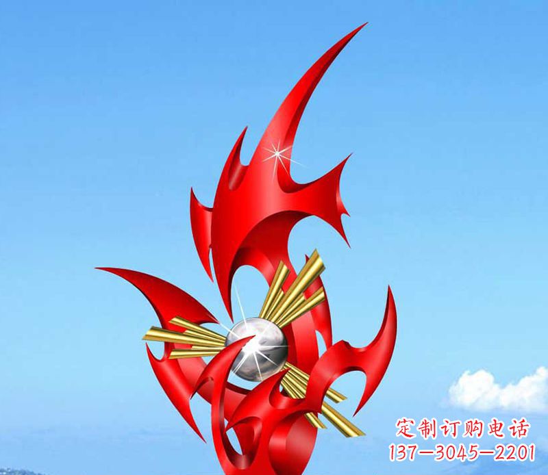 湖北不锈钢火苗雕塑