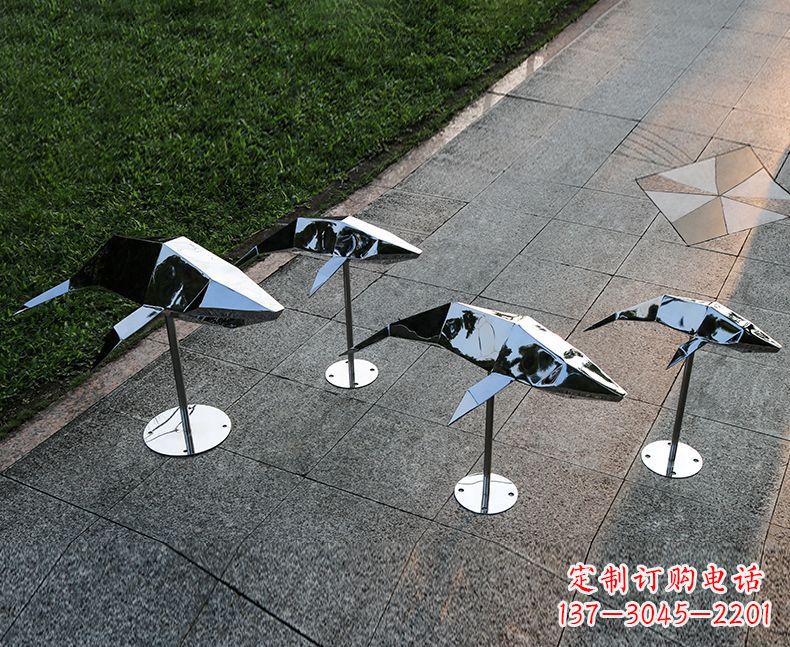 湖北不锈钢海豚雕塑精致的海洋之美