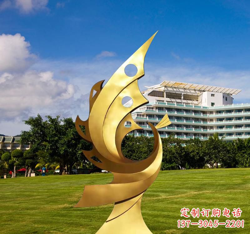 湖北不锈钢凤凰雕塑精致而古典