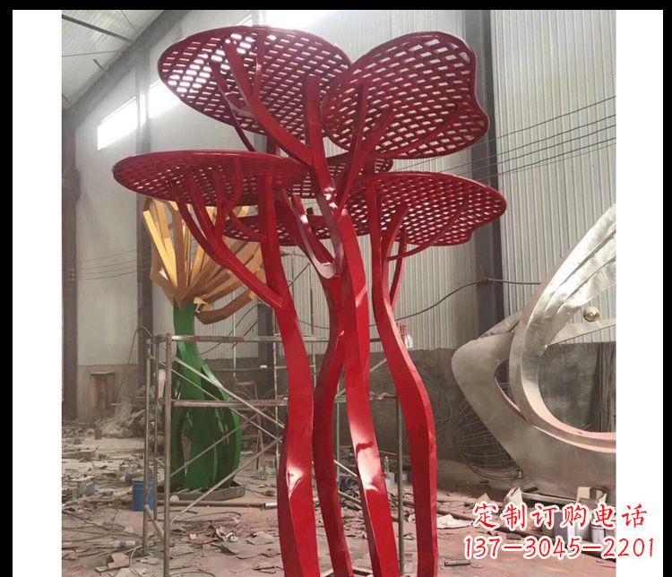 湖北不锈钢蘑菇景观雕塑