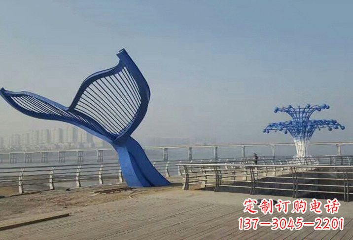 湖北不锈钢鲸鱼雕塑