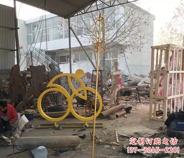 湖北不锈钢自行车雕塑——象征着健康、积极的生活方式