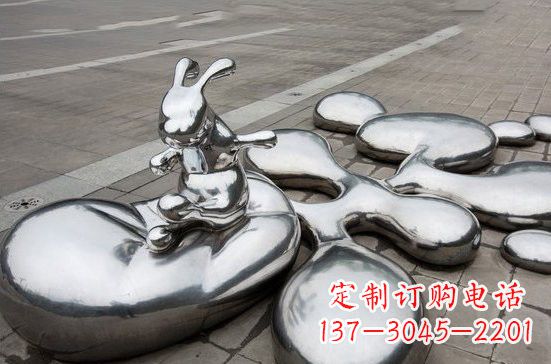 湖北不锈钢兔子雕塑