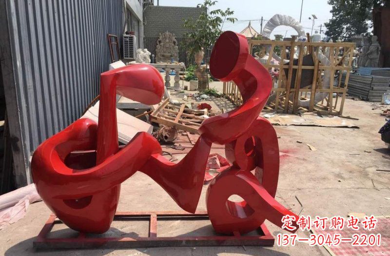 湖北不锈钢音符雕塑传递美丽的音乐