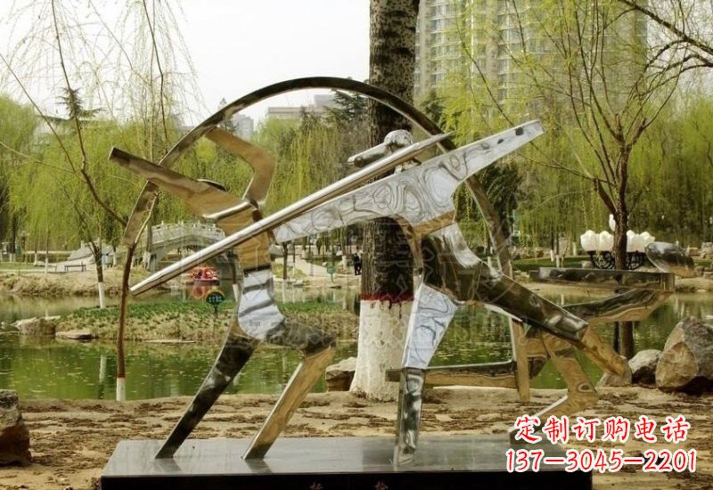 湖北不锈钢运动员雕塑