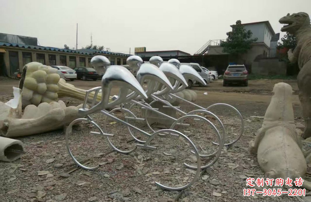 湖北不锈钢自行车雕塑