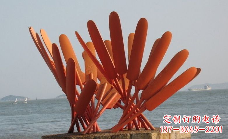 湖北精美不锈钢船桨雕塑