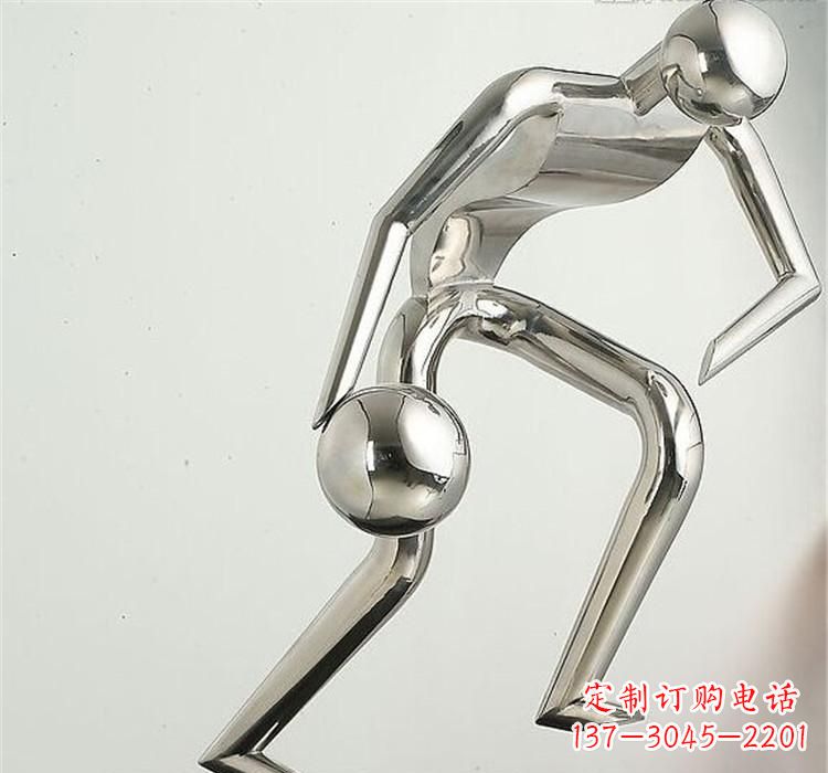 湖北不锈钢保龄球雕塑——抽象人形美学之精华