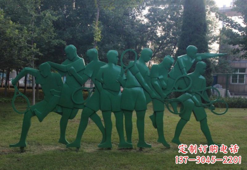 湖北不锈钢羽毛球人物雕塑精美绝伦