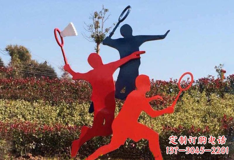 湖北不锈钢羽毛球雕塑精美绝伦