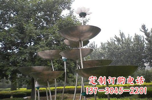 湖北不锈钢大型荷叶雕塑