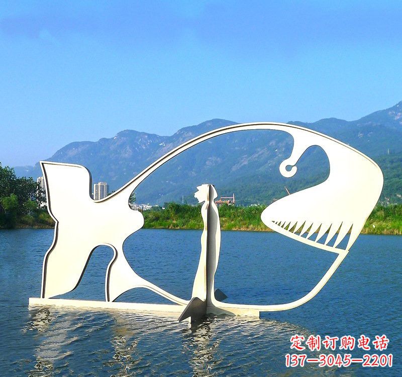 湖北精美的不锈钢大型鲸鱼雕塑