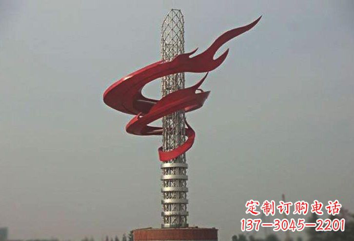 湖北不锈钢大型火炬雕塑
